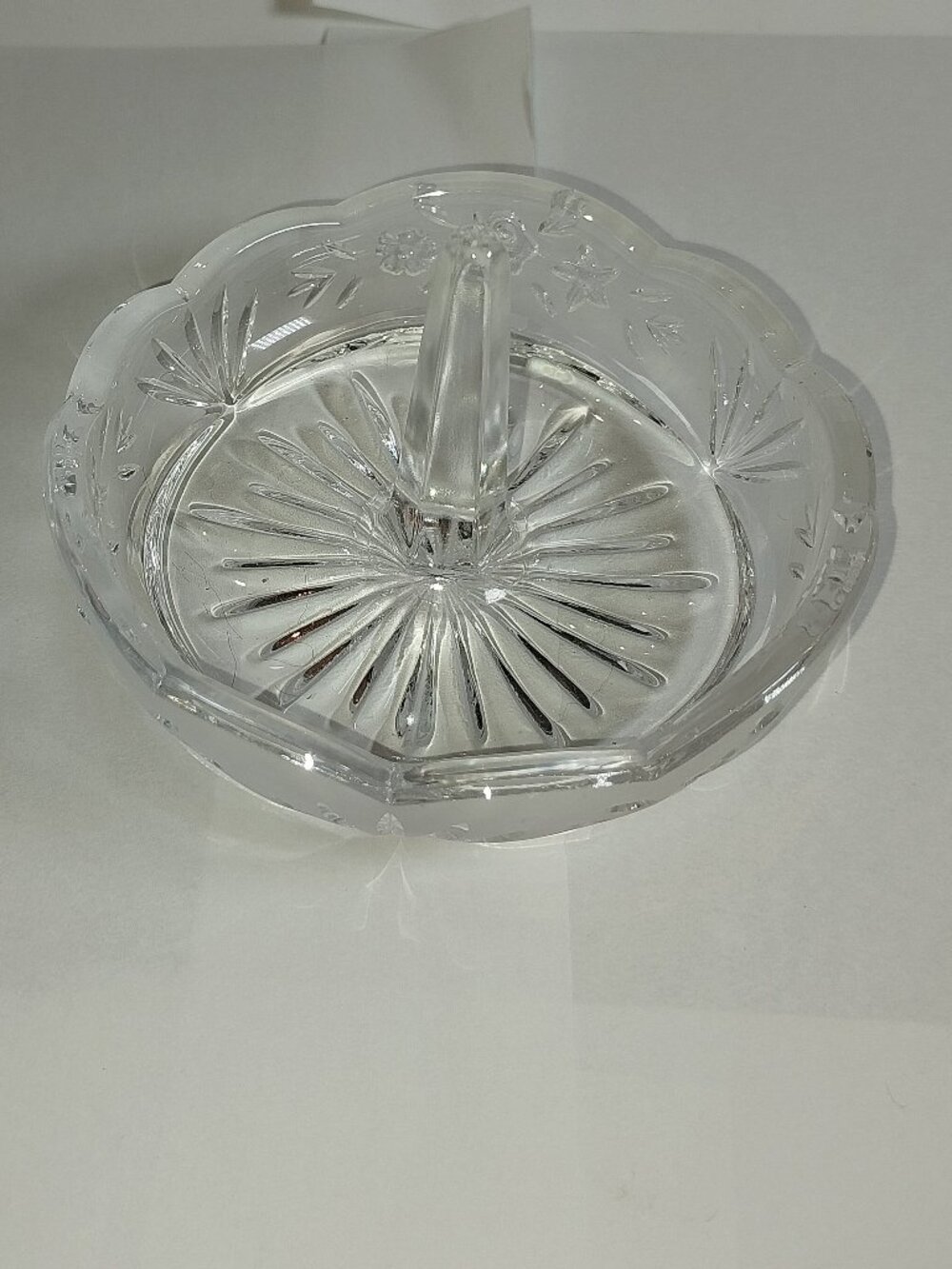 Vintage Crystal Round Ring Dish